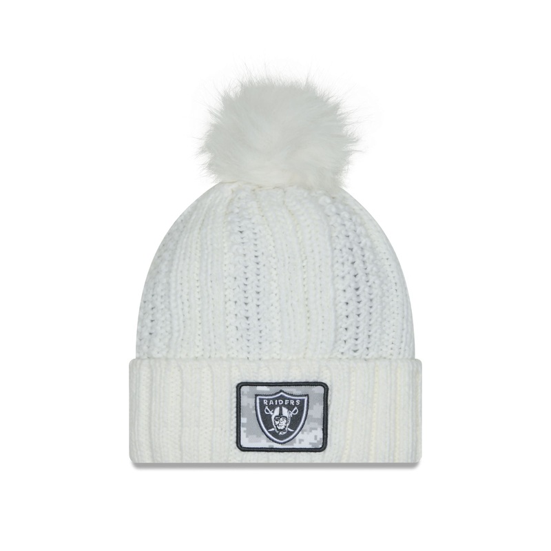 Las Vegas Raiders 2024 Salute to Service Women’s Pom Knit Hat