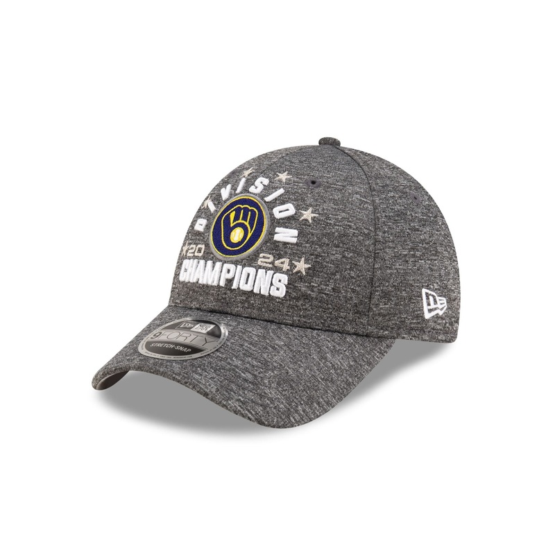 Milwaukee Brewers 2024 Division Champions Locker Room 9FORTY Stretch-Snap Hat