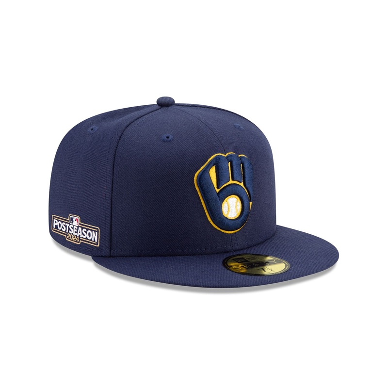 Milwaukee Brewers 2024 Postseason Side Patch 59FIFTY Fitted Hat