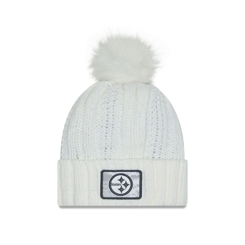 Pittsburgh Steelers 2024 Salute to Service Women’s Pom Knit Hat