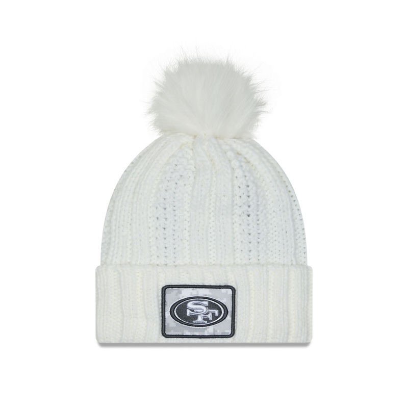 San Francisco 49ers 2024 Salute to Service Women’s Pom Knit Hat