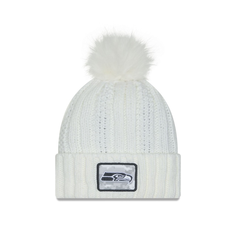 Seattle Seahawks 2024 Salute to Service Women’s Pom Knit Hat
