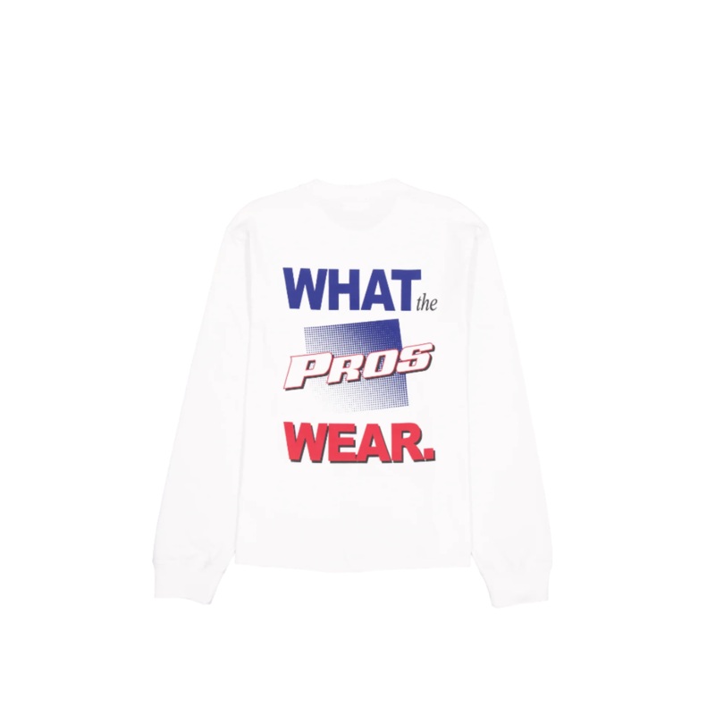 Go Pro Graphic College White Long Sleeve T-Shirt
