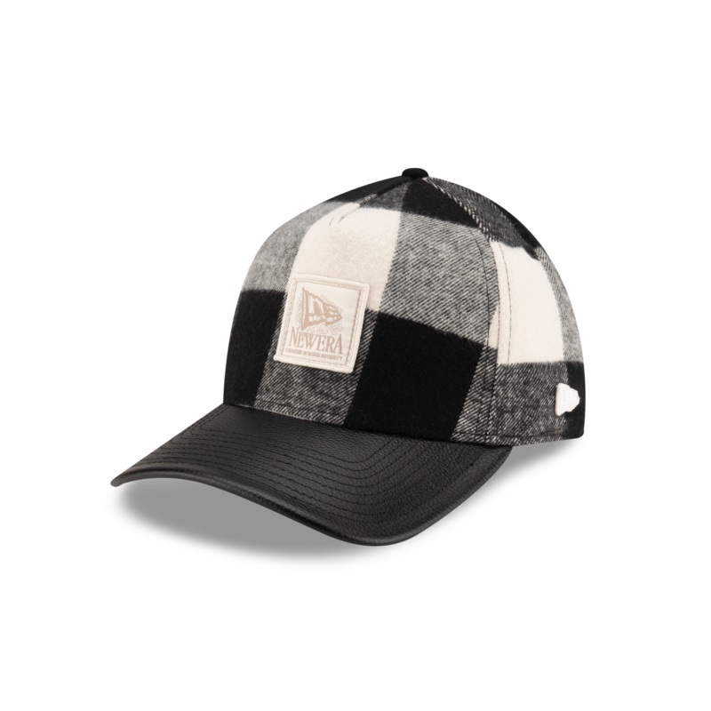 Lumber Plaid College White 9FORTY A-Frame Adjustable Hat