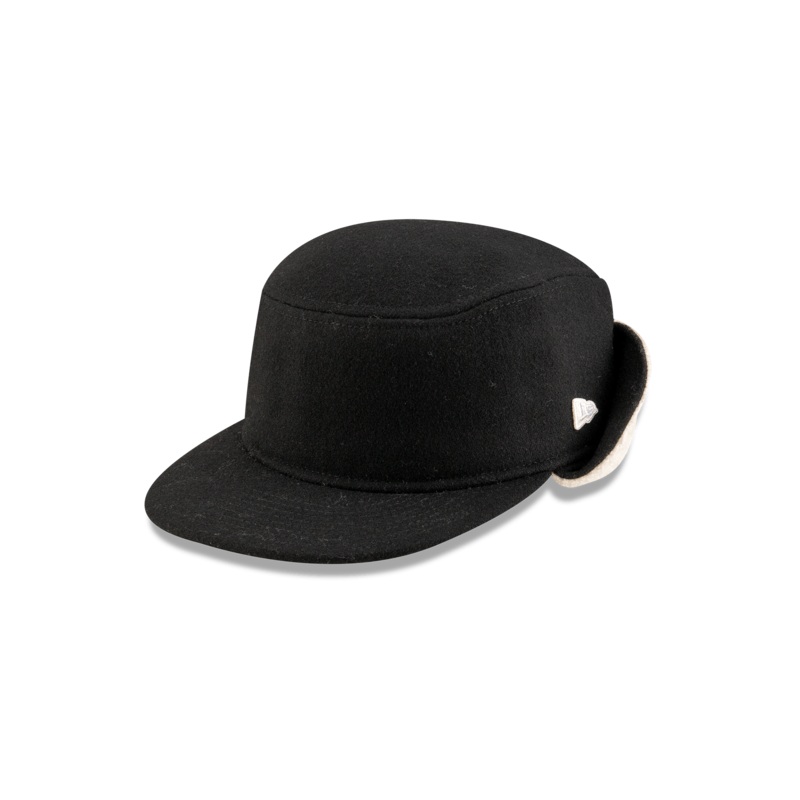 Tempest Dog Ear Black Pillbox Hat