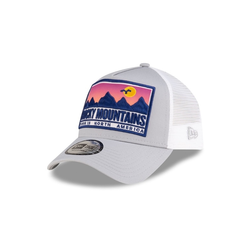 Gray Rockies 9FORTY A-Frame Trucker Hat