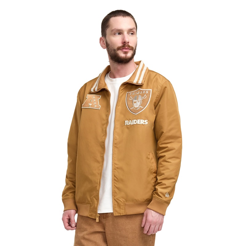 Las Vegas Raiders Light Bronze Logo Select Jacket