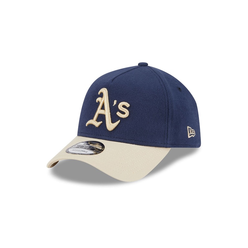 Athletics Moleskin Crown Navy 9FORTY A-Frame Snapback Hat