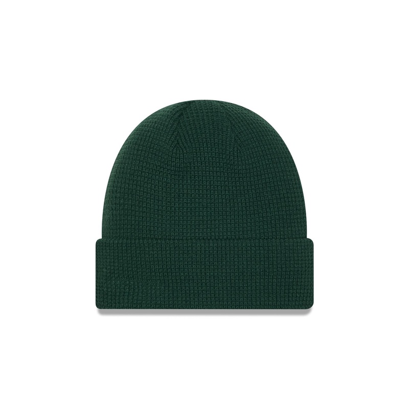 Green Waffle Knit Beanie
