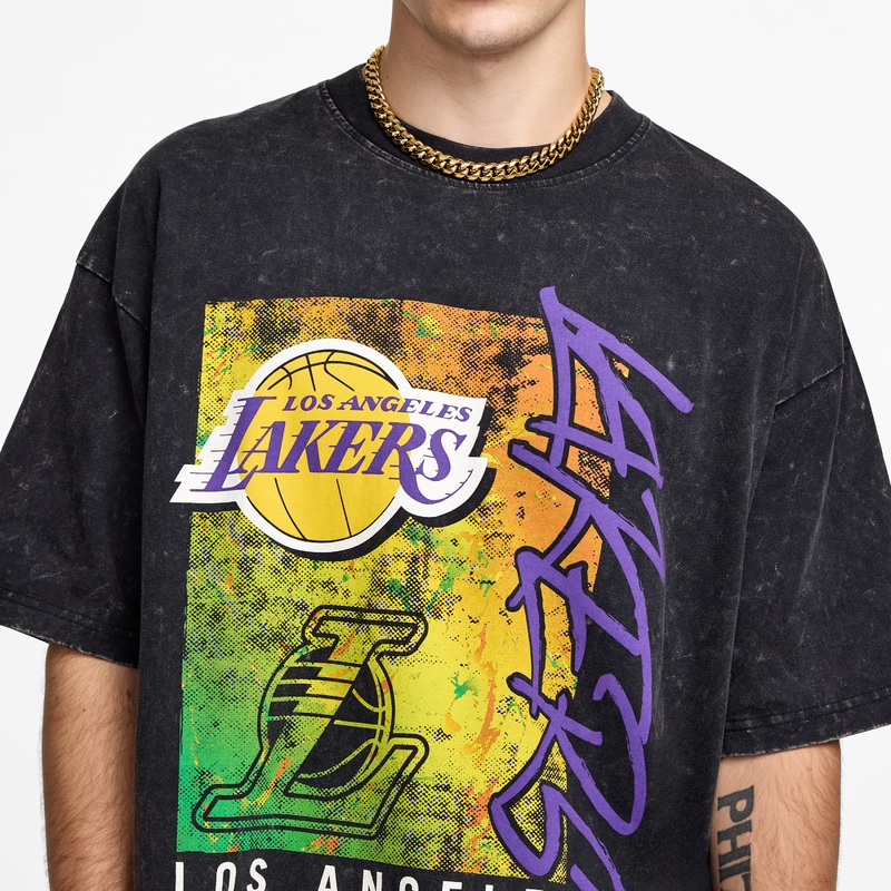 Los Angeles Lakers Sport Classics Boxy Black T-Shirt