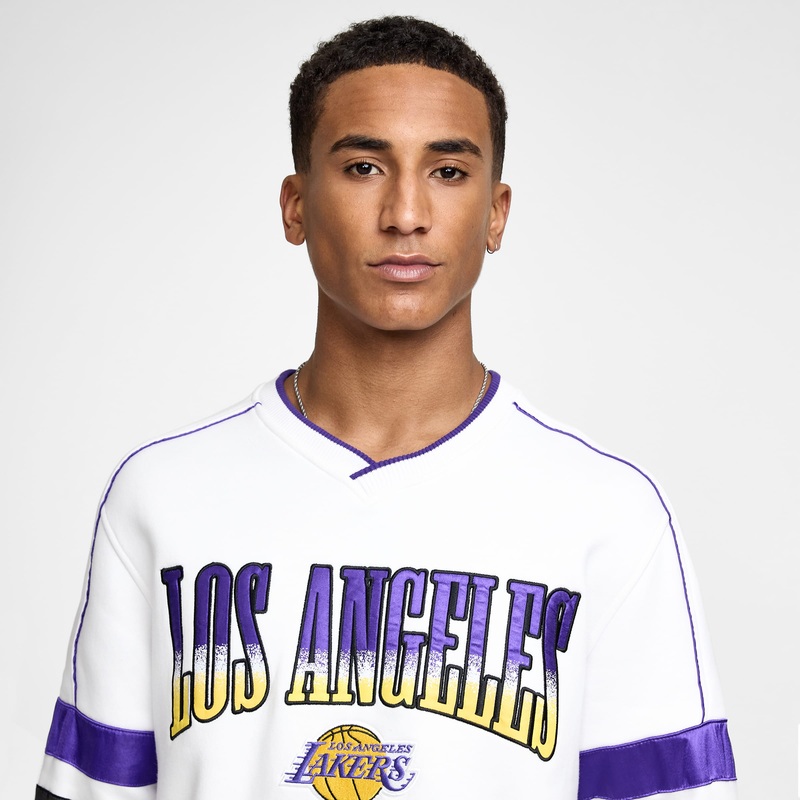 Los Angeles Lakers Sport Classics White Crewneck