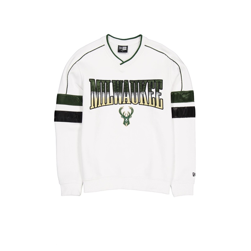 Milwaukee Bucks Sport Classics White Crewneck