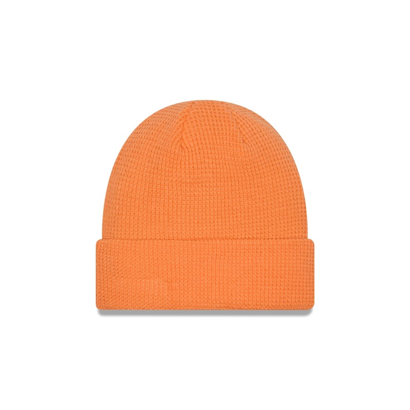 Orange Waffle Knit Beanie