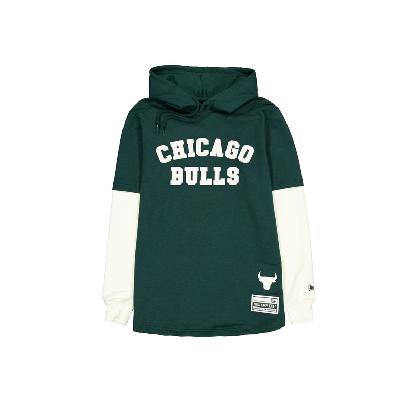 Chicago Bulls Dark Green Logo Select Hooded T-Shirt