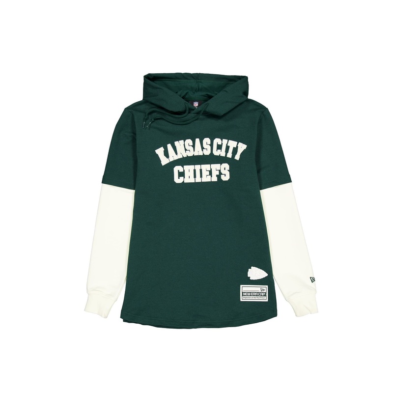 Kansas City Chiefs Dark Green Logo Select Hooded T-Shirt