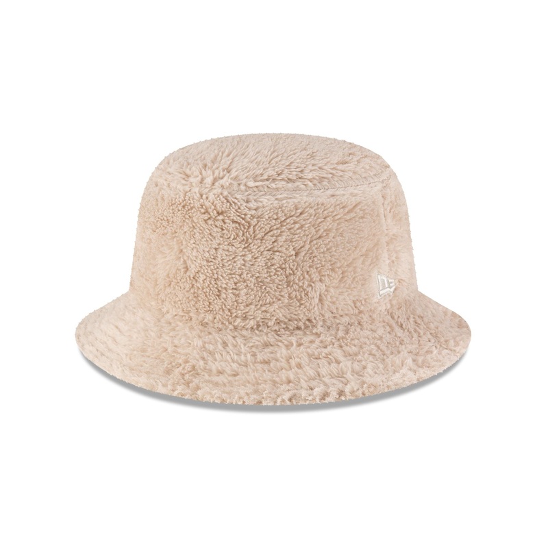 Fleece Light Beige Bucket Hat
