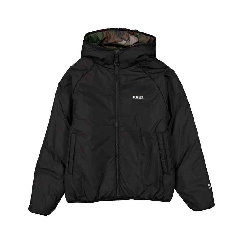 Lightweight Reversible Black Insulated Jacket