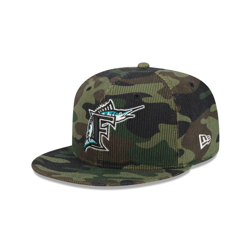 Miami Marlins Camo Cord 59FIFTY Fitted Hat