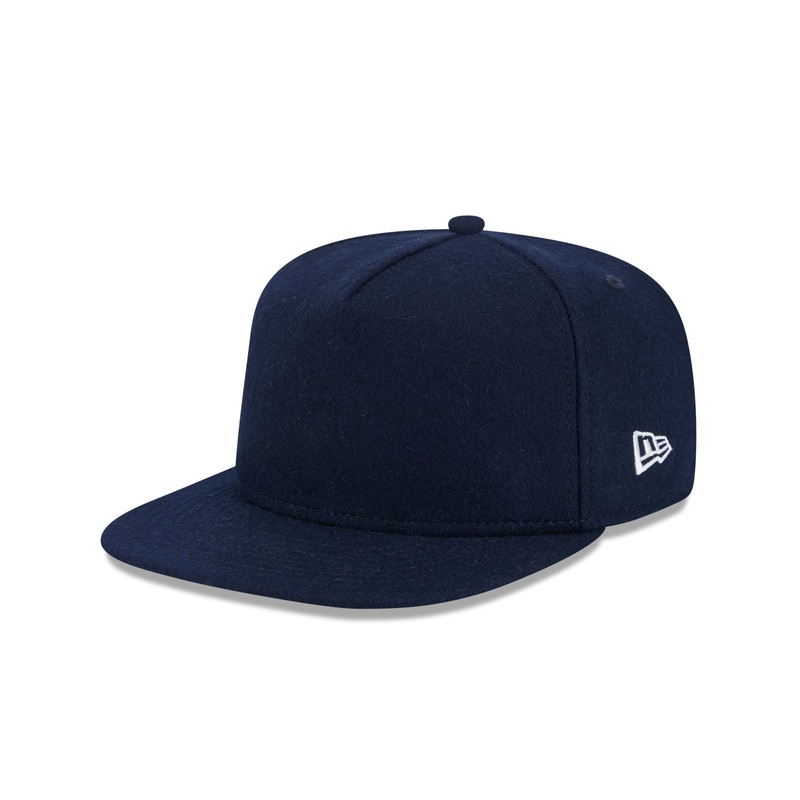 Navy Melton Wool 59FIFTY A-Frame Fitted Hat