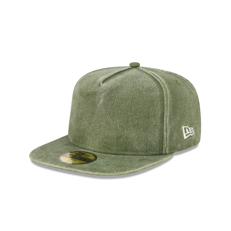 Rifle Green Acid Wash 59FIFTY A-Frame Fitted Hat