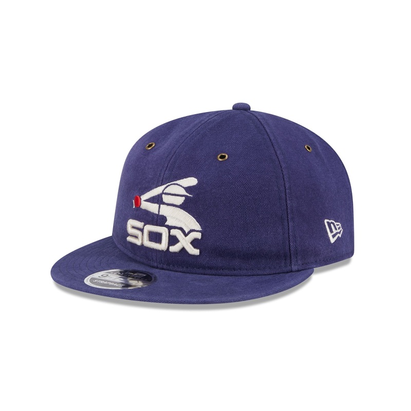 Chicago White Sox Cotton Canvas Retro Crown 9FIFTY Adjustable Hat