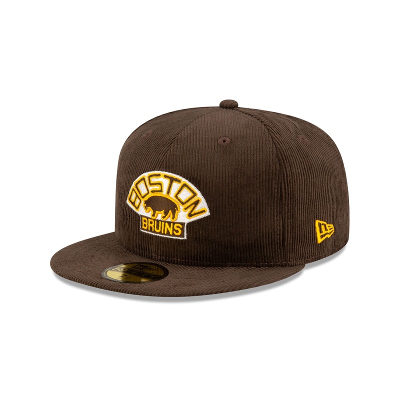 Just Caps Corduroy Boston Bruins Historic 59FIFTY Fitted Hat