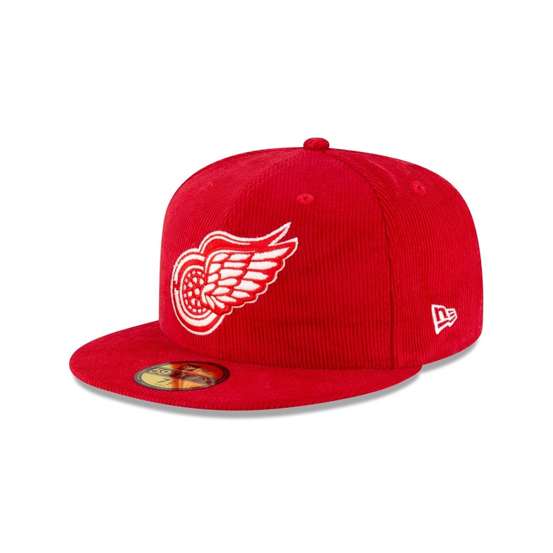 Just Caps Corduroy Detroit Red Wings Historic 59FIFTY Fitted Hat