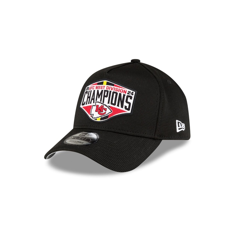 Kansas City Chiefs 2024 Division Champion Locker Room 9FORTY A-Frame Snapback Hat