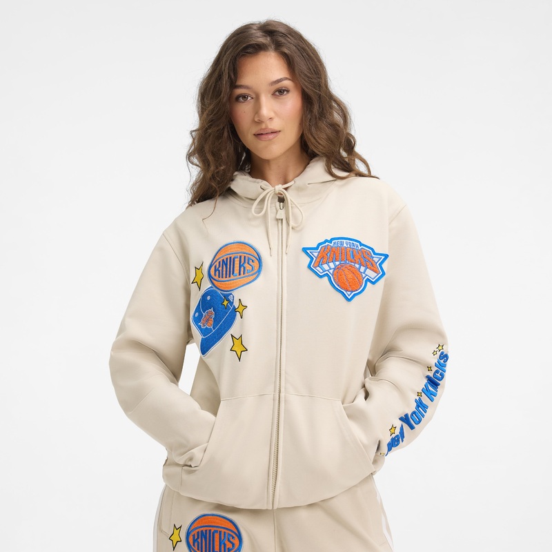 New York Knicks Stone Logo Select Full-Zip Hoodie