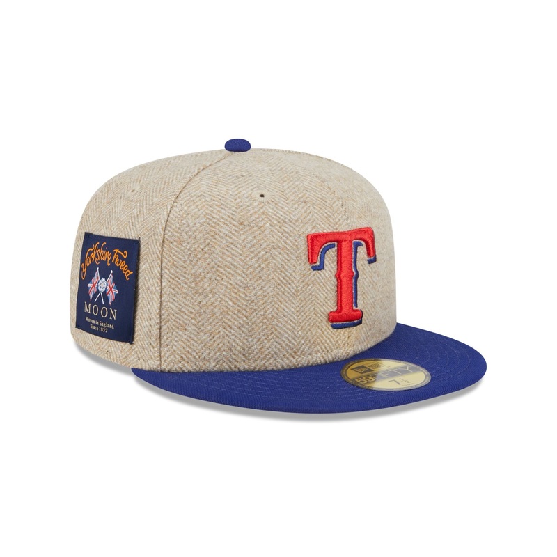 Texas Rangers Herringbone Moon 59FIFTY Fitted Hat