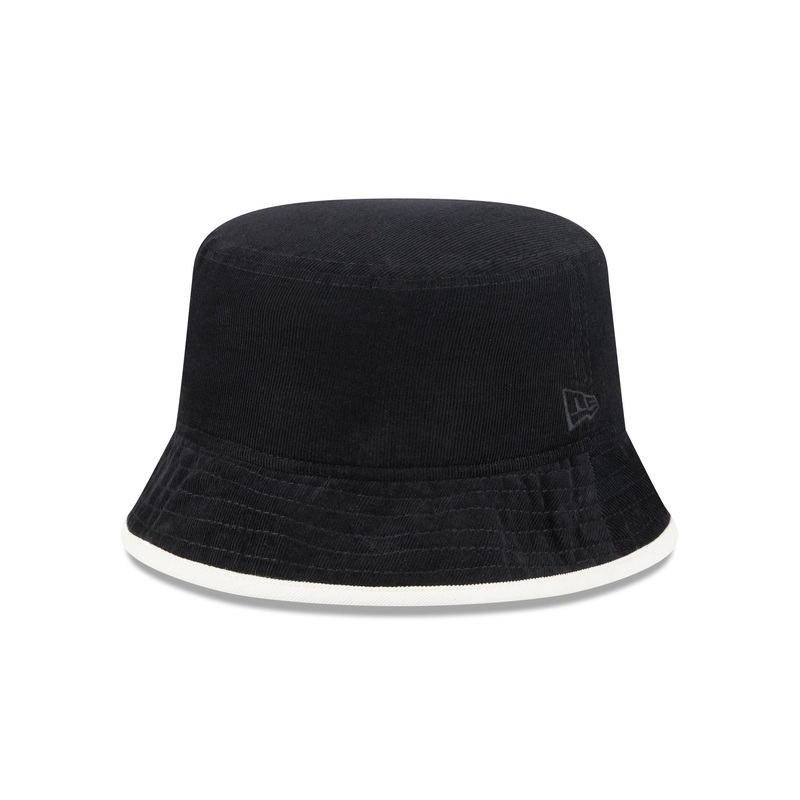 Black and White Cord Bucket Hat