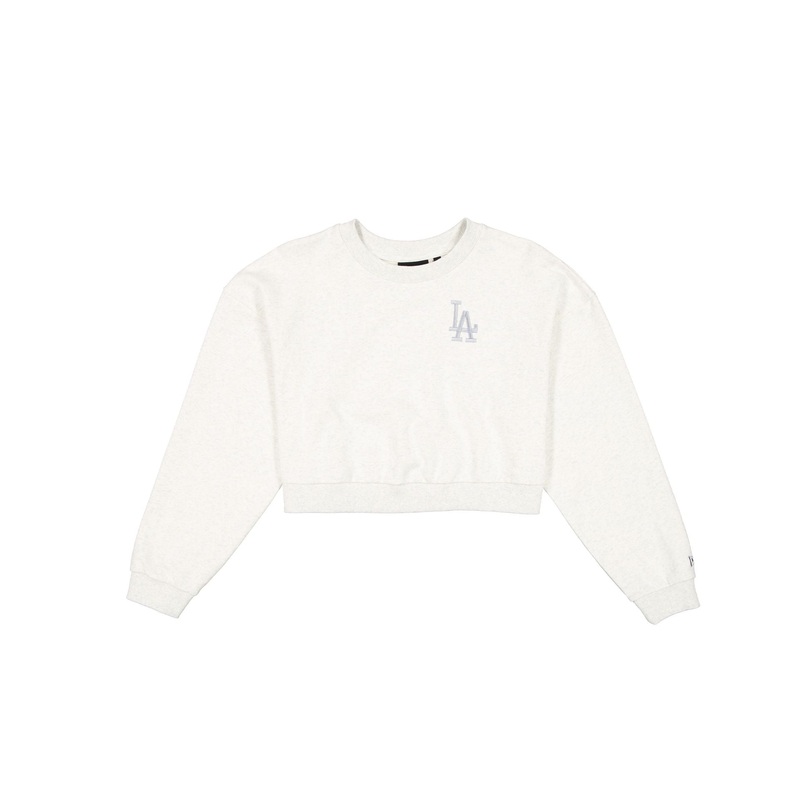 Los Angeles Dodgers Women’s Cropped Heather Gray Crewneck