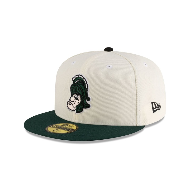 Michigan State Spartans College Vault Chrome Green 59FIFTY