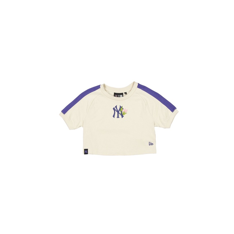 New York Yankees Women’s Cropped Stone Floral T-Shirt