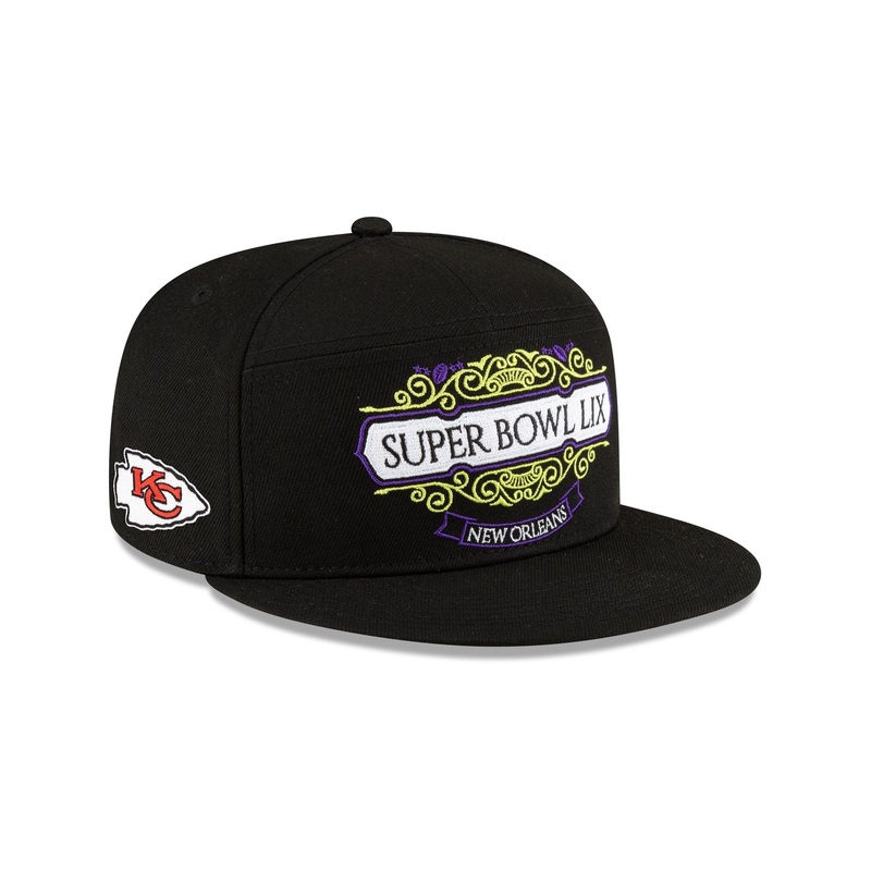 Kansas City Chiefs Super Bowl LIX Tarmac 9FIFTY Split Panel Snapback Hat