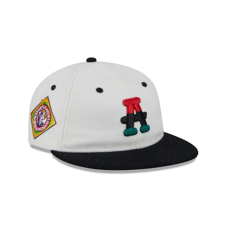 Atlanta Black Crackers Tri Color Retro Crown 9FIFTY Snapback Hat